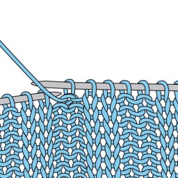 МК: провязываем изнаночные петли вместе