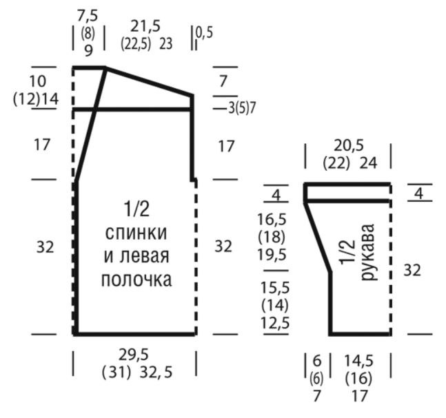 Кардиган с широкими полосками