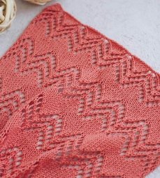 Ажурные волны для летней одежды спицами