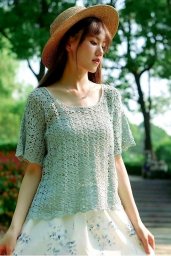 Ажурная футболка по мотивам японских журналов