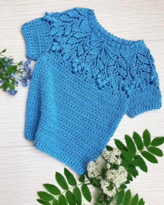 Красивая ажурная кокетка крючком Красивая ажурная кокетка крючком