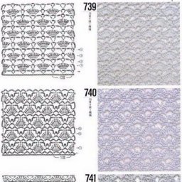 Веерообразные узоры, вяжем крючком