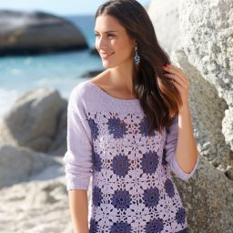 Интересный джемпер из мотивов