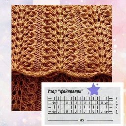 Красивый узор спицами