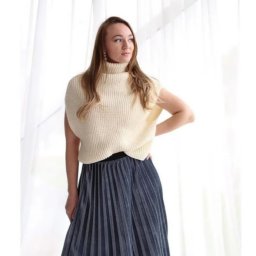 Модный жилет спицами