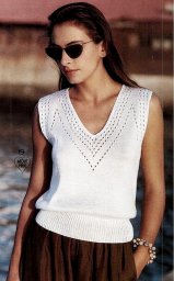 Схемы узоров для V-образного выреза спицами