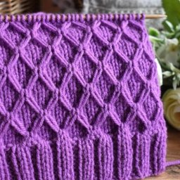 Стильный узор спицами