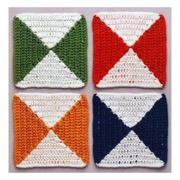 Двухцветный мотив крючком