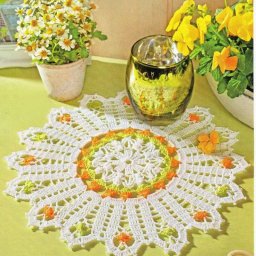 Нежная салфетка крючком
