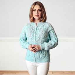 Мятный кардиган на пуговицах