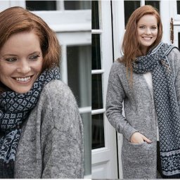 Вяжем жаккардовый шарфик