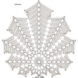 Лист крючком, для аппликации или ирландского кружева