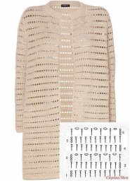 Схемы крючком для вязания кардиганов