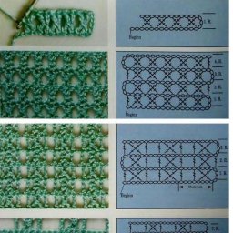 Варианты вязания скрещенных столбиков, вяжем крючком