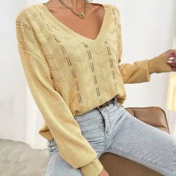 Ажурный узор для джемпера спицами