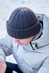 Двойная шапка спицами