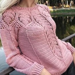 Интересный узор для нежного пуловера