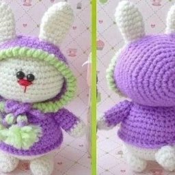 Милая зайка крючком