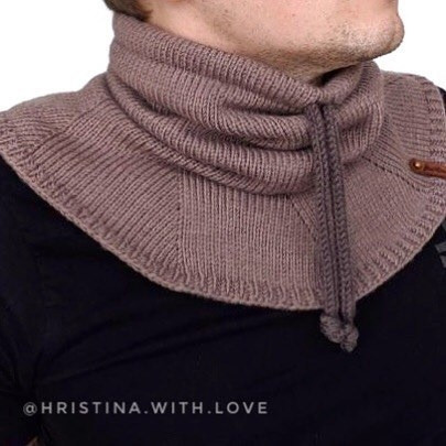 Манишка-снуд спицами