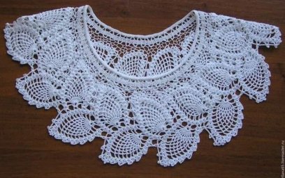 Ажурный воротник крючком