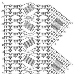 Схема для каймы, вязаной крючком