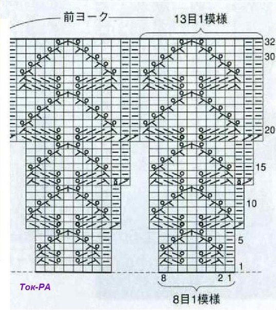 Летний топ спицами