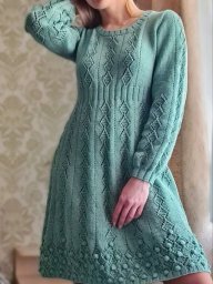 Платье «Нежность ты моя случайная, нечаянная любовь», вяжем спицами