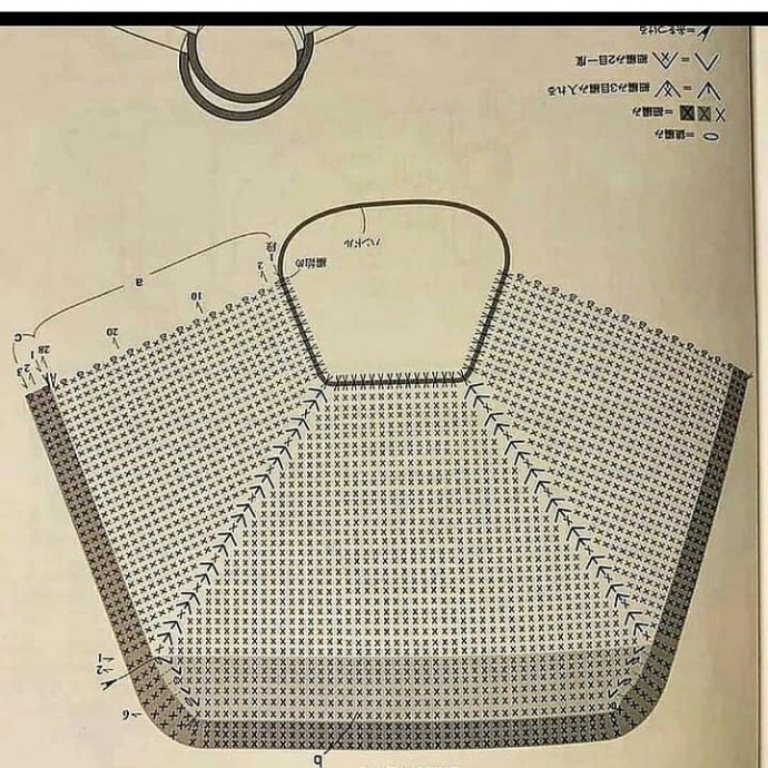 Схема вязания крючком модной сумки
