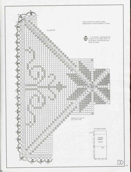 Вяжем ажурную наволочку