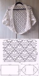 Ажурное болеро крючком
