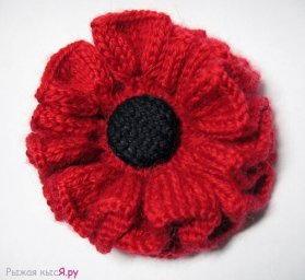 Цветок - брошь для декора