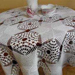Мотив для скатерти, вяжем крючком