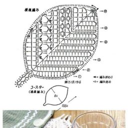 Подставка-листик, связанная крючком