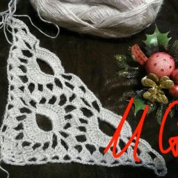 Простой узор крючком для шали