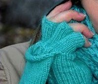 Берет узором "Кукурузка" спицами