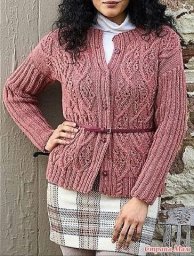 Жакет "RHODOMEL". Узор "ветки шиповника"