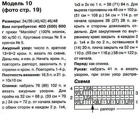 Хлопковый джемпер, вяжем спицами Хлопковый джемпер, вяжем спицами