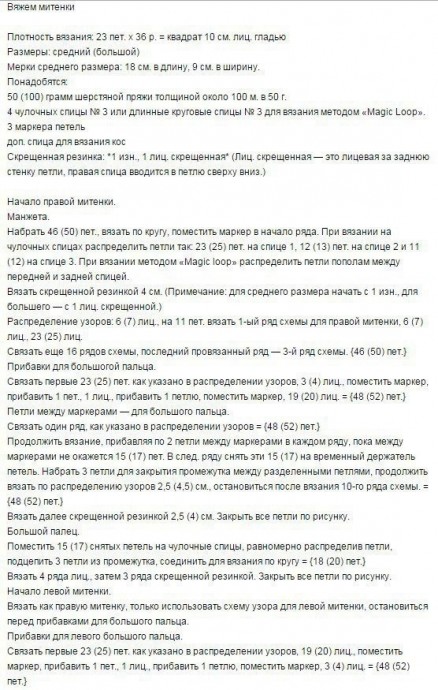 Красивые митенки спицами Красивые митенки спицами