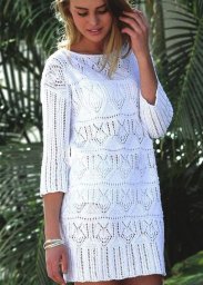 Женское платье спицами