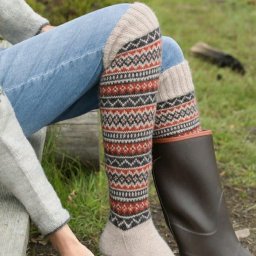 Гетры с жаккардовым узором