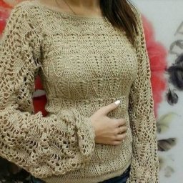Необычный пуловер, подборка схем