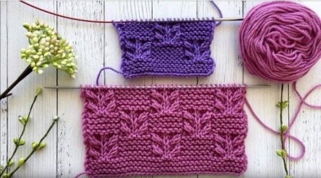 Узор "гиацинт на платочной вязке"