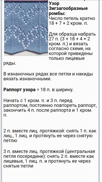 Узор спицами Узор спицами