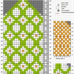 Узоры жаккарда для варежек