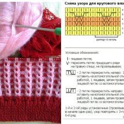 Интересный узор для любителей кругового вязания