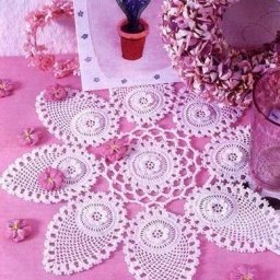 Нежная салфетка крючком