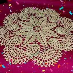 Нежная салфетка крючком