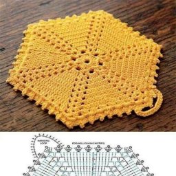 Красивая прихватка/подставка под горячее, вяжем крючком