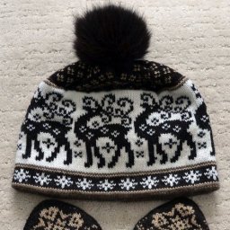 Узор "Олень" в технике жаккарда