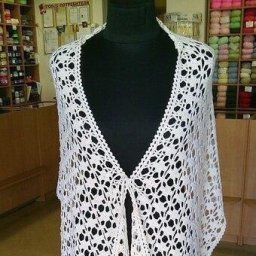 Вяжем простой но стильный палантин крючком